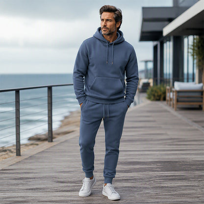 Herren Kapuzen-Sweatshirt und Sweatpants zweiteiliges Trainingsanzug-Set