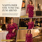 📢🎉50%Rabatt!!!🛍️✨2-Teiler Damen Kleid Set mit langärmligem, meshartigem und kettenbedrucktem Bodycon Midikleid und Unterkleid