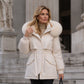 Mittellange Damen-Parka-Jacke mit Plüschfutter