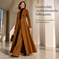 Elegantes herbstliches 2-Teiler-Outfit für Damen mit Retro-Langmantel und schlichter Hose