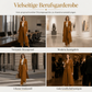 Elegantes herbstliches 2-Teiler-Outfit für Damen mit Retro-Langmantel und schlichter Hose