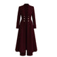 Elegantes herbstliches 2-Teiler-Outfit für Damen mit Retro-Langmantel und schlichter Hose