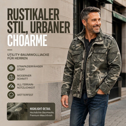 Herren Militär Stehkragen Camouflage Jacke