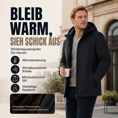 Winterjacke für Herren mit warmem Futter und Kapuze