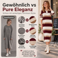 ✨Begrenzter Vorrat verfügbar, nicht verpassen!🔥🔥Damen Gestreifter Pulloverkleid mit Kragen