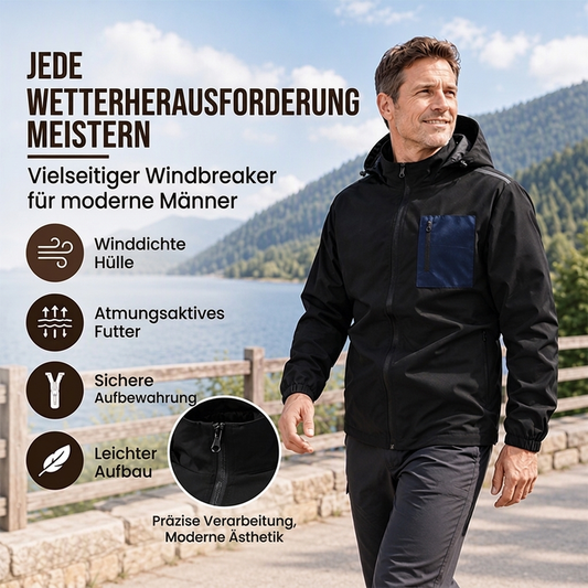 📢🎉50%Rabatt!!!🛍️✨Herren Outdoor Windjacke mit abnehmbarer Kapuze