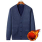 Herren Warmer Cardigan mit Knopfverschluss und V-Ausschnitt