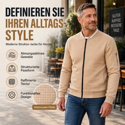 Herren Freizeit Waffelstrick Steppjacke