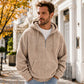 🎁Riesige Rabatte 🎉Herren lässiger Halb-Reißverschluss Cord Kapuzenpullover