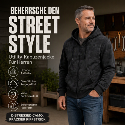 50 % Rabatt! | Herren Vintage Batik-Zip-Kapuzenpullover