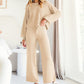 💖LAST DAY PROMOTION - 50%OFF 💖 Women’s Casual Solid Top & Wide-Leg Pants 2 Piece Sets