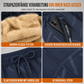 Unisex-Jogginghose mit lockerem Schnitt und Sherpa-Fleecefutter, warme Winter-Freizeithose mit Reißverschlusstaschen