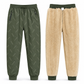 Unisex-Jogginghose mit lockerem Schnitt und Sherpa-Fleecefutter, warme Winter-Freizeithose mit Reißverschlusstaschen