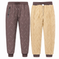 Unisex-Jogginghose mit lockerem Schnitt und Sherpa-Fleecefutter, warme Winter-Freizeithose mit Reißverschlusstaschen