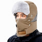 Winddichter winterlicher Wärme-Trapperhut mit integrierter Gesichtsmaske