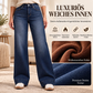 🥳Gratis Versand!🥳  Damen thermische Wide-Leg-Jeans mit hohem Bund