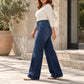 🥳Gratis Versand!🥳  Damen thermische Wide-Leg-Jeans mit hohem Bund