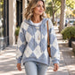 🛍️✨Damen lässiges Argyle Kapuzenpullover