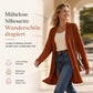 📢🎉50%Rabatt!!!🛍️✨Strickjacke für Damen, mittellang, offener Vorderschnitt, mit gerippten Bündchen
