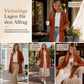 📢🎉50%Rabatt!!!🛍️✨Strickjacke für Damen, mittellang, offener Vorderschnitt, mit gerippten Bündchen
