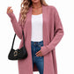 📢🎉50%Rabatt!!!🛍️✨Strickjacke für Damen, mittellang, offener Vorderschnitt, mit gerippten Bündchen