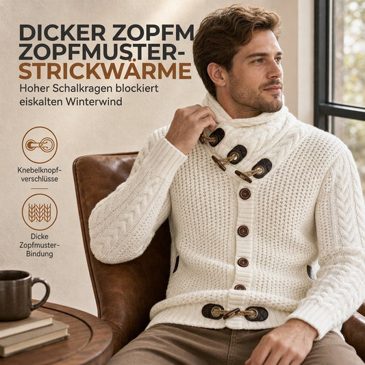 🔥🔥Strickpullover für Herren mit Rollkragen und Knopfleiste