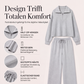 🛍️✨Damen-Set mit halbem Reißverschluss, Kragenoberteil und weiten Hosen