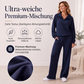 🛍️✨Damen-Set mit halbem Reißverschluss, Kragenoberteil und weiten Hosen