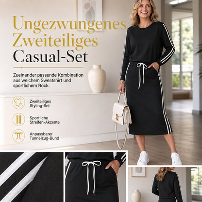 Lange Pullover für Frauen, langärmeliger Rundhals-Pullover, casual einfarbig,Patchwork Oberteil für Herbst und Winter