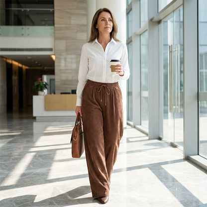 Lässige Cordhose mit lockerer Passform für Damen