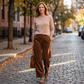Lässige Cordhose mit lockerer Passform für Damen