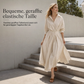 Elegantes Damen Baumwoll-Leinenschrankfarbenes Hemdkleid mit Umlegekragen, elastischer Taille und ausgestellter Schwingsaum