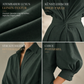Elegantes Damen Baumwoll-Leinenschrankfarbenes Hemdkleid mit Umlegekragen, elastischer Taille und ausgestellter Schwingsaum