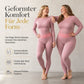 ⏰Beliebt und bald ausverkauft!⏰ Damen Streifen Color Block Rundhals Langarm Oberteil und Hose Slim Fit Freizeit Loungewear Trainingsset
