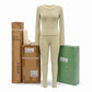 ⏰Beliebt und bald ausverkauft!⏰ Damen Streifen Color Block Rundhals Langarm Oberteil und Hose Slim Fit Freizeit Loungewear Trainingsset
