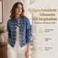 🛍️✨Vintage Jeansjacke für Damen mit symmetrischer Knopfleiste