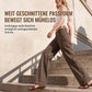 ✨Begrenzter Vorrat verfügbar, nicht verpassen!🔥🔥Damen Utility-Hosen mit weitem Bein aus gewaschener Baumwollmischung mit Contrast Stitching