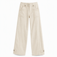 ✨Begrenzter Vorrat verfügbar, nicht verpassen!🔥🔥Damen Utility-Hosen mit weitem Bein aus gewaschener Baumwollmischung mit Contrast Stitching