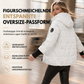 Damen lockerer sitzender Kapuzenmantel aus Baumwoll-Patchwork mit langen Ärmeln für Herbst und Winter