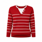 📢🎉🛍️✨Lässiger zweiteiliger Strickpullover mit V-Ausschnitt und Knopfdetails