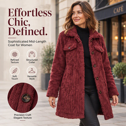 🔥Beliebtes Produkt ！✨Warme Winterjacke für Damen in mittellanger Länge
