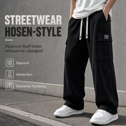 🥳Wiederkäufer-Rate über 90%!🥳 Herren Cord-Cargohose mit entspannter Passform