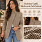 🌊Winter-Sale: Gratis Versand!🌊 Schicke braune Jacke mit kleinem Karomuster für Damen