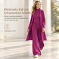 Lockeres 3-teiliges Strickset für Damen für Herbst und Winter: Weste ohne Ärmel, Strickjacke und Hosen-Outfit