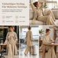 Lockeres 3-teiliges Strickset für Damen für Herbst und Winter: Weste ohne Ärmel, Strickjacke und Hosen-Outfit
