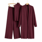 Lockeres 3-teiliges Strickset für Damen für Herbst und Winter: Weste ohne Ärmel, Strickjacke und Hosen-Outfit