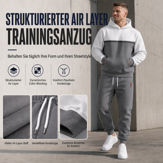 Bedrucktes Kapuzen-Sweatset für Herren