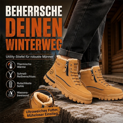 ❄️🥾 Warme Winterstiefel für Herren mit rutschfester Sohle & weichem Futter | Keine kalten Füße, kein Ausrutschen – Warm & sicher durch den Winter ✨