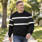📦 Täglich 500+ Pakete versendet! Lässiges Rundhals-Sweatshirt für Herren mit Streifenmuster