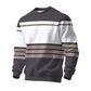 📦 Täglich 500+ Pakete versendet! Lässiges Rundhals-Sweatshirt für Herren mit Streifenmuster